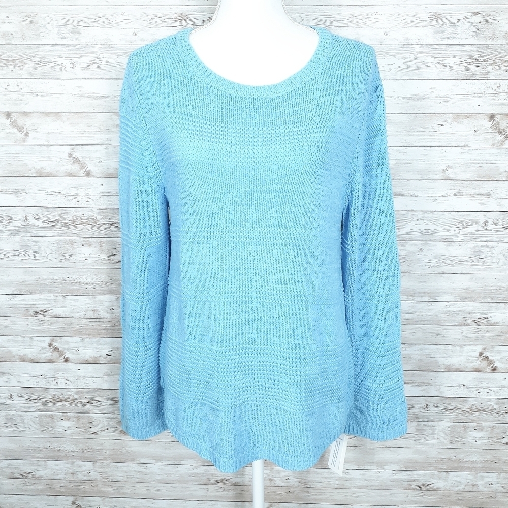 Style & Co Sweater L Blue 88